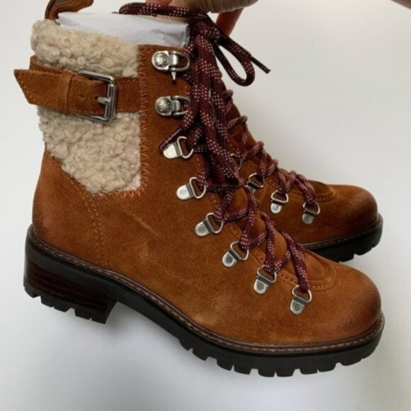 NIB Sam Edelman Brown Tenlee Hiker Winter Boots - Picture 12 of 16